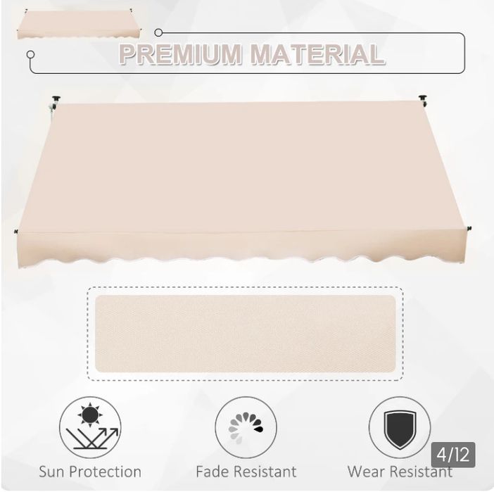 Регулируема външна тента 3 х 1.5 м