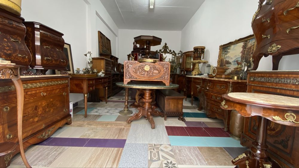 Comoda Servanta Vintage Intarsie Bronz Lemn