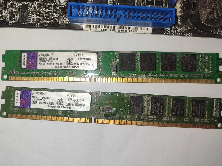 Дънна платка, памет, процесор, захранване, харддиск - MB, RAM, CPU, PSU,HDD