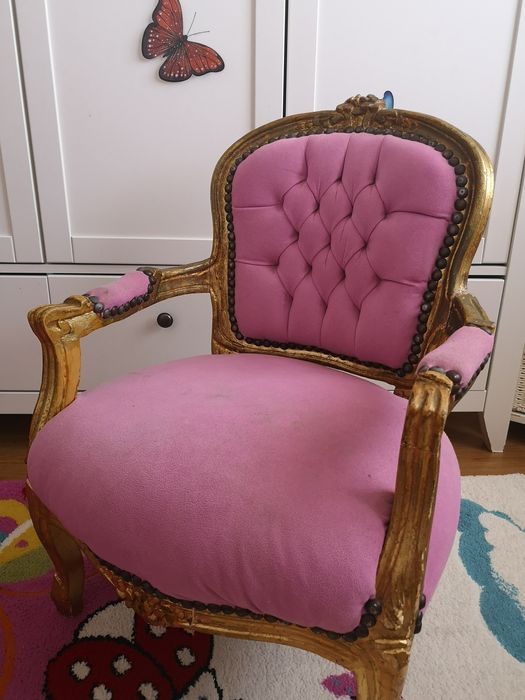 Scaun de printesa, roz, pentru fetite