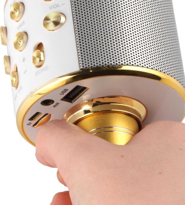 Комплект от 2 безжични златисти караоке микрофона Intempo