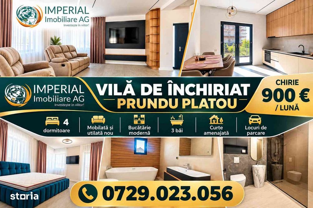 De Închiriat Vila Prundu-Platou - mobilată și utilată NOU