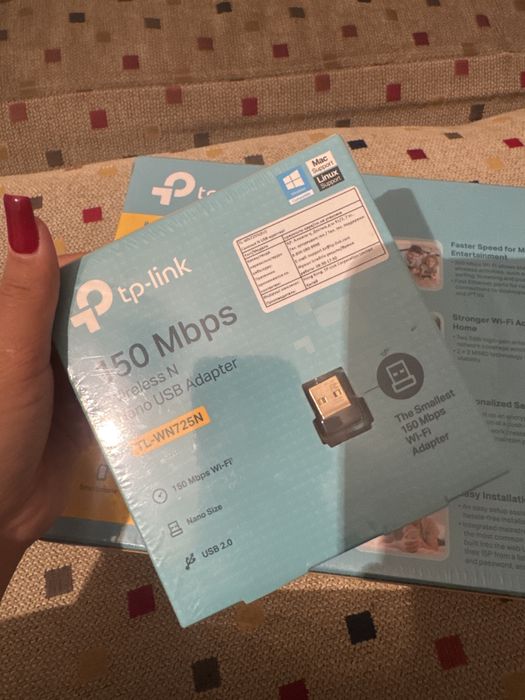 Роутер tp-link новый запечатанный с USB адаптером