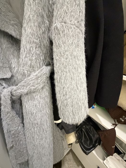 Пальто серое шерсть