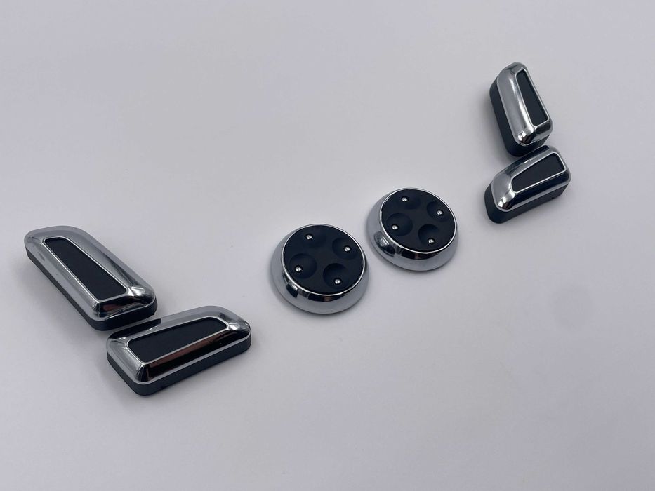 Set butoane reglaj scaun electric cromate compatibil VW Skoda Seat