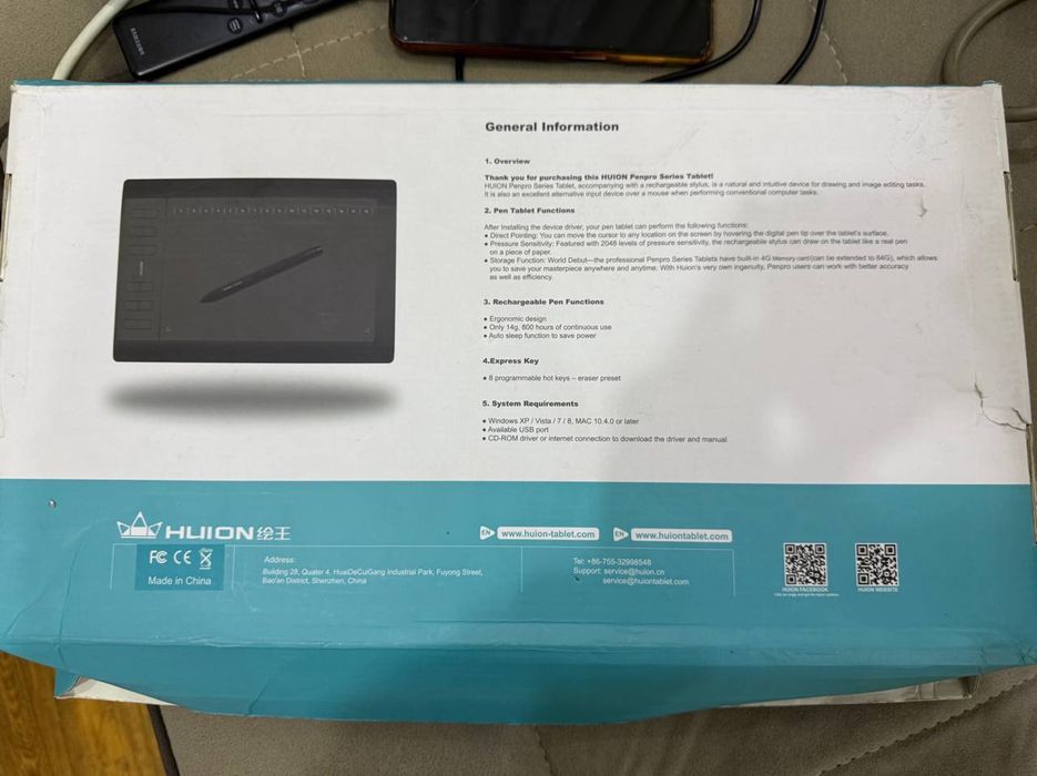 Продам графический планшет Huion Inspiroy H1060P  1060Pro