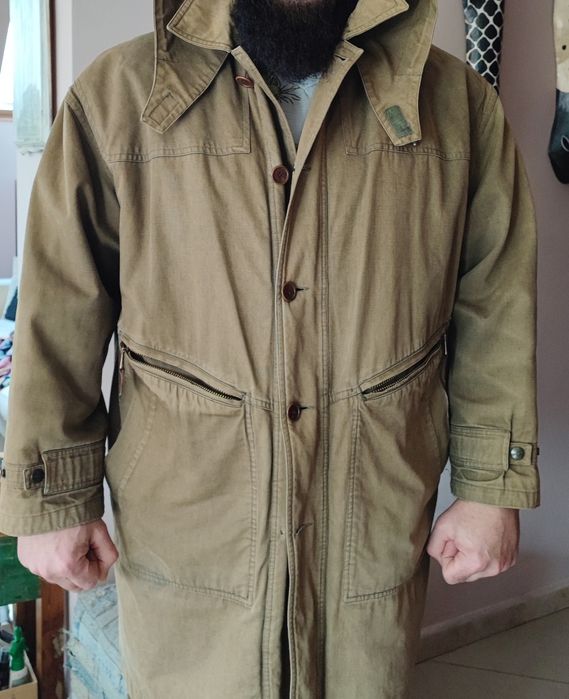 Винтидж Iceberg топла военна парка шуба с дебела подплата качулка Хл