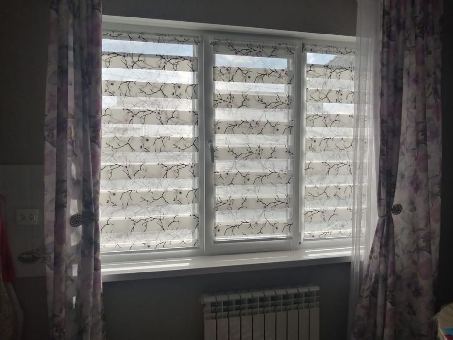 Жалюзи Алматы Ролл шторы День ночь Горизонтальные