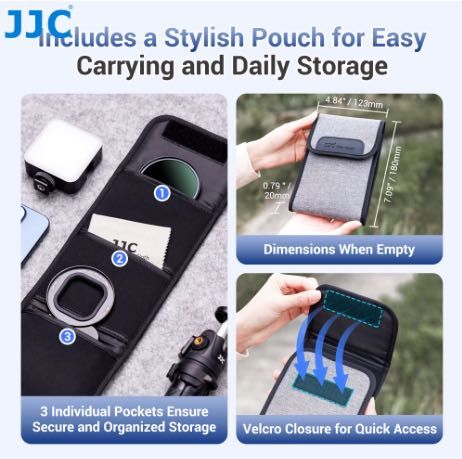 JJC 67 mm Variable ND Filter + CPL Magnetic Lens Filter Adapter Kit за iPhone за Айфон