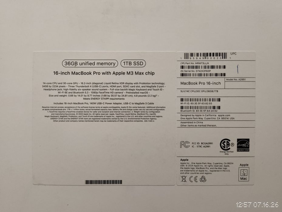 Macbook pro 16 inch