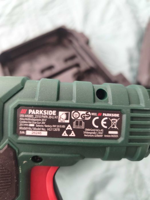 Пистолет за горещо лепило Parkside PHPA 20-Li A1 (20 V)