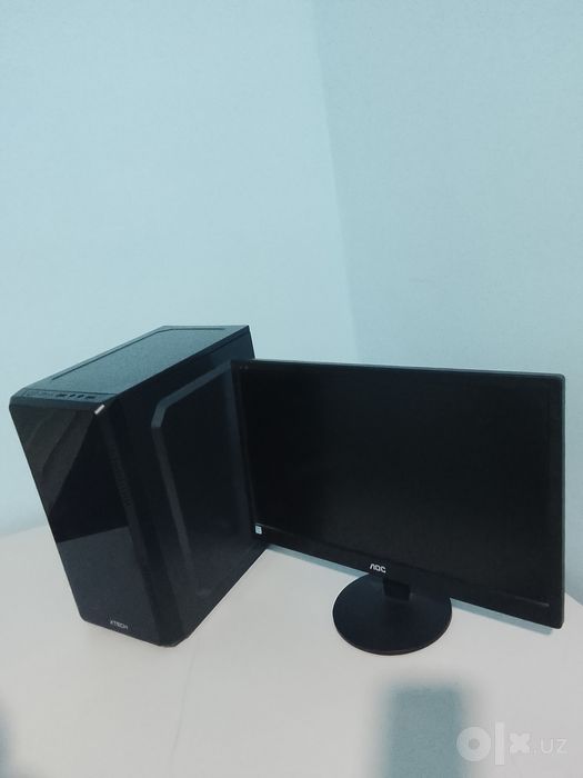 Kompyuter: Intel Core i3-9100 kompyuter + AOC 19” monitor, SSD 256 GB