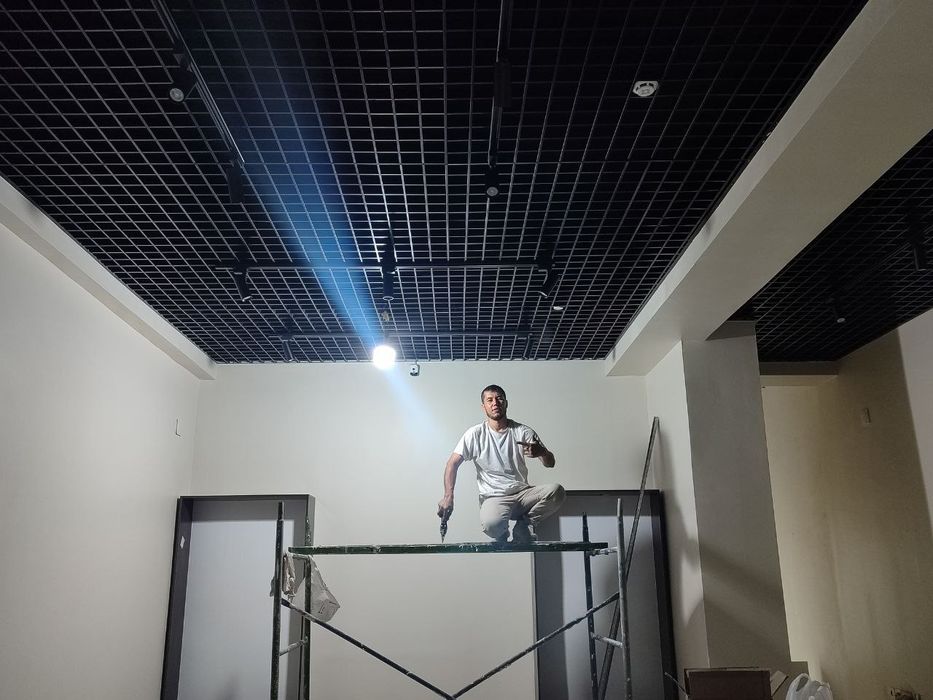 Ремонт потолок. грильято, реечний, ventilyatsiya установка хизмати