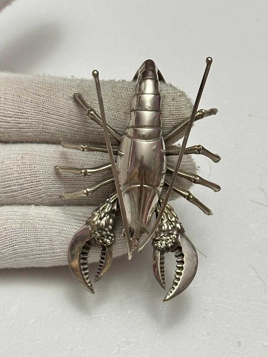 MINIATURA ARGINT 800 - RAC Mare - 9 x 6 cm - 48g. - Vintage !