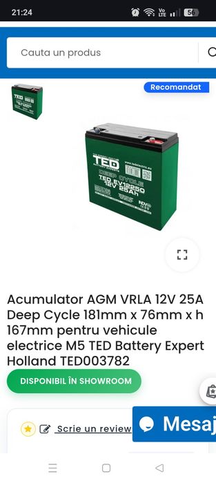 Baterie litiu trotinetă el.