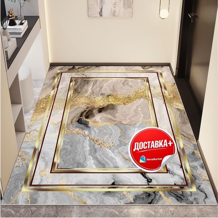 Коврик для дома с восточным узором, плотный и износостойкий 90×60