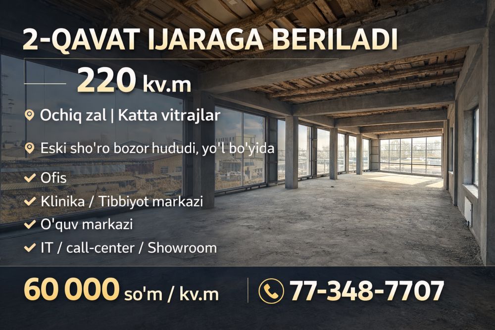 Uch qahramonda 220 KV JOY IJARAGA BERILADI