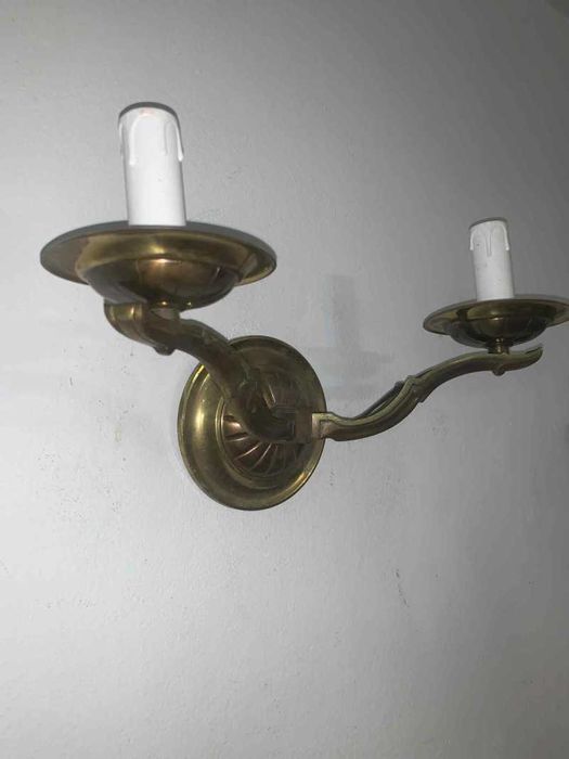 Set de trei aplice de perete din bronz