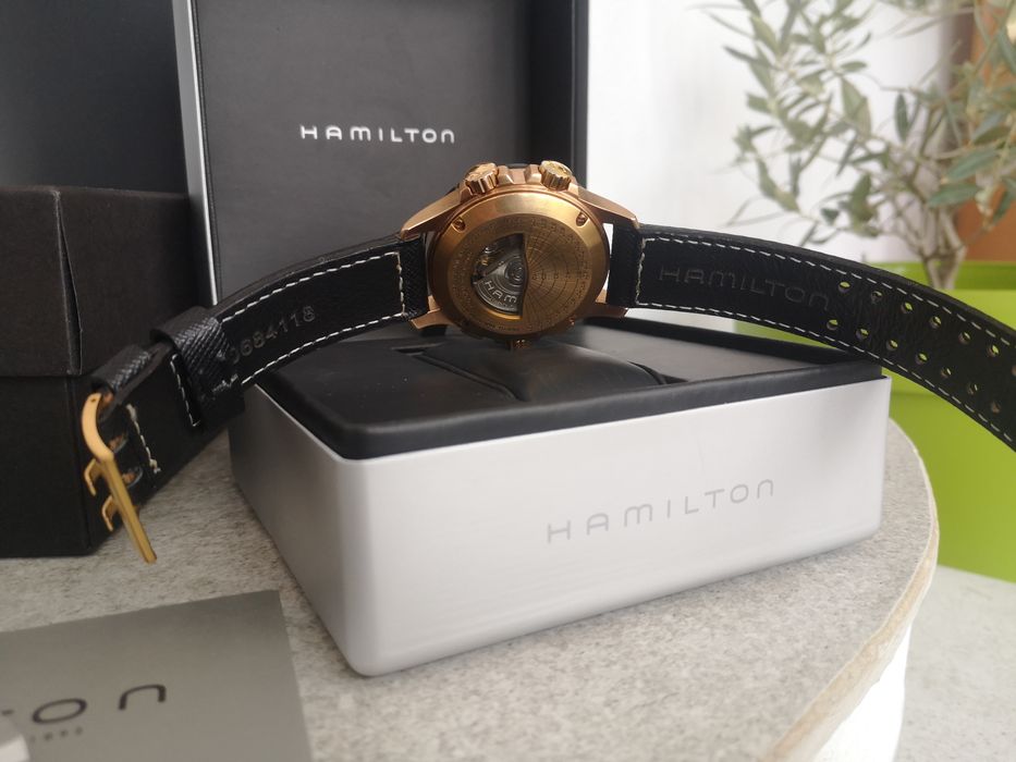 Ceas Hamilton X-Wind rose gold nou valjoux 7750 tag heuer longines