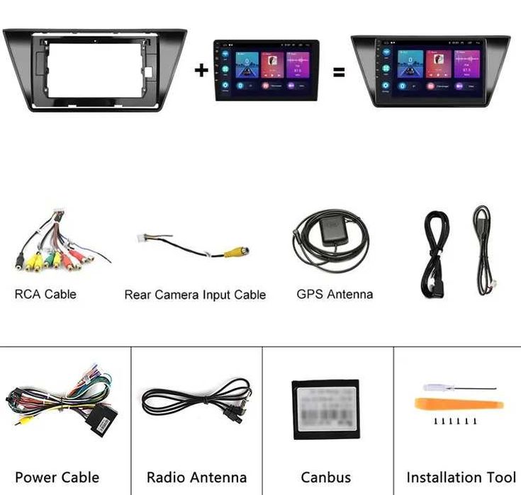 Мултимедия, CARPLAY, WAZE, за VW Touran, Андроид, 2 DIN, volkswagen, 10”, навигация, Android, Touran VW, 2016, 2017, 2018, 2019 година