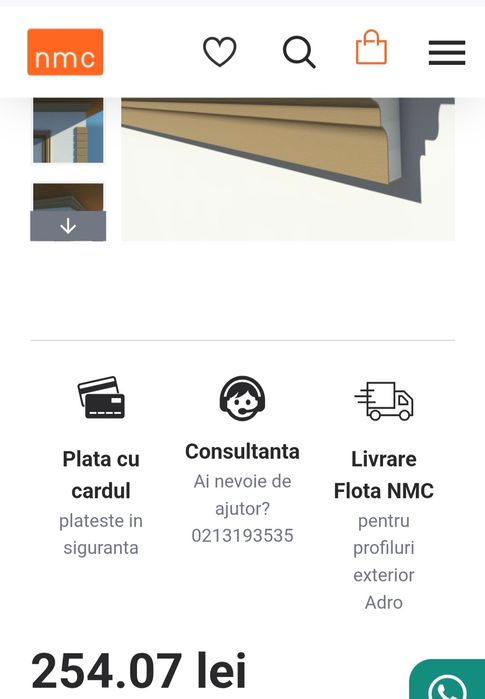 Cornisa decorativa exterior