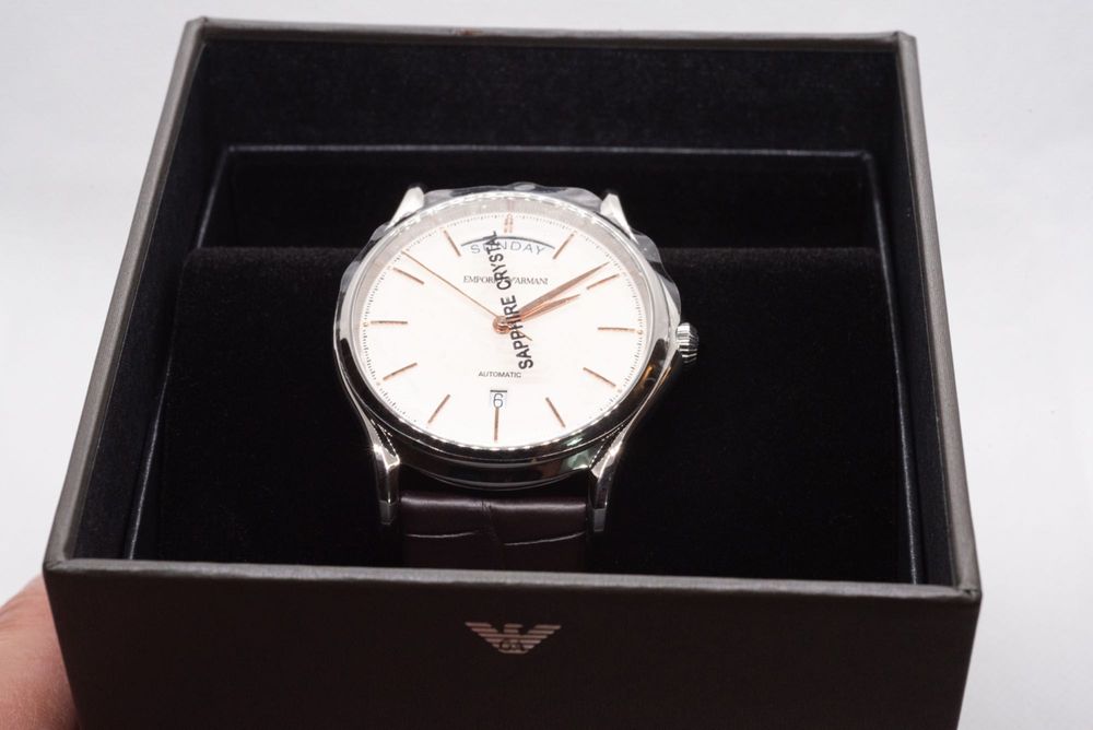 Ceas Emporio Armani Automatic – Fabricat Elveția – Nou, Cutie & Acte