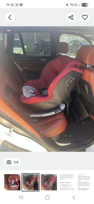 Scaun auto axkid spinkid cu oglinda si husa vara