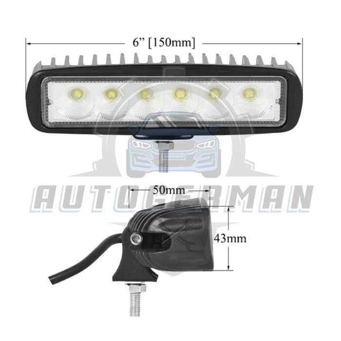 Мощни Прожектори 18W off-road 4х4 атв SUV сафари джипове мотор нови