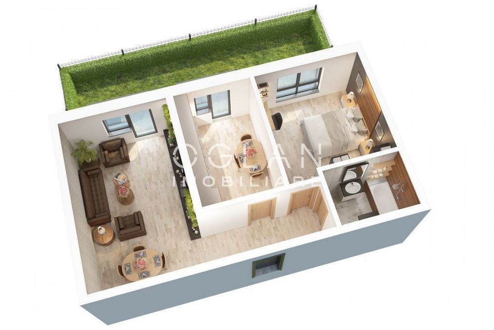Apartament 2 cam cu gradina 40 mp, Doamna Stanca 0% Comision — fotografia 3