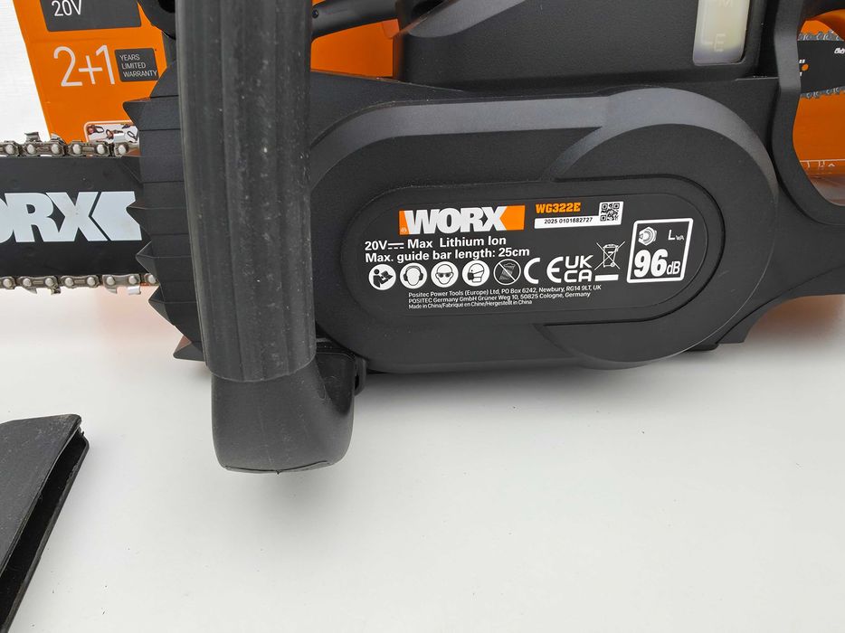 Drujba 18V WORX WG322E, 20V, lama 25 cm, sistem automat de tensionare
