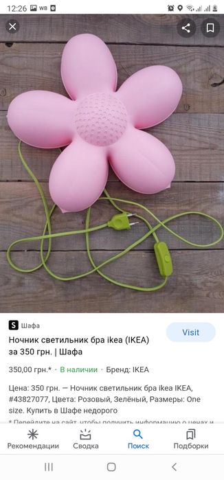 Продам Ночник ikea в комнату маленькой принцессы