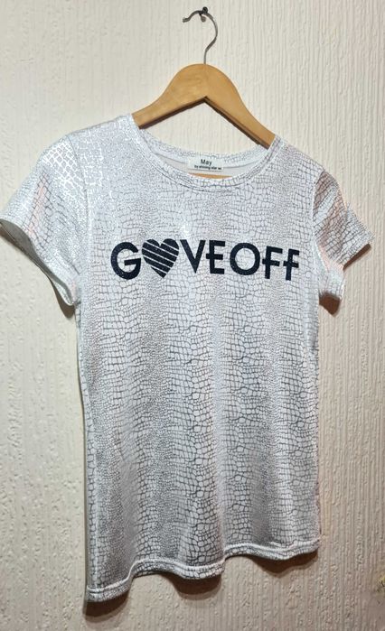 Дамска тениска металик лъскава