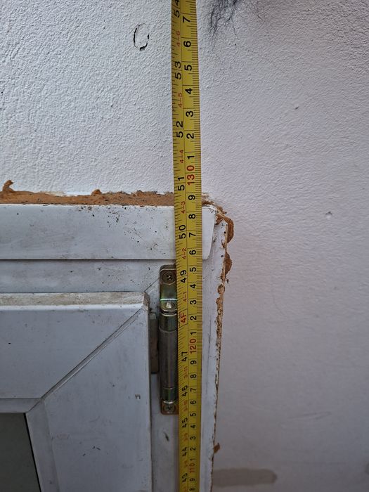 2 geamuri PVC albe, identice – 110 × 130 cm
