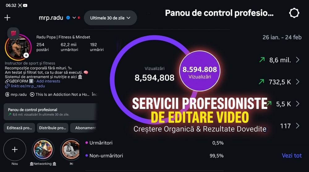 Editare Photo/ Video Reels / TikTok | Creștere Organică & Retenție