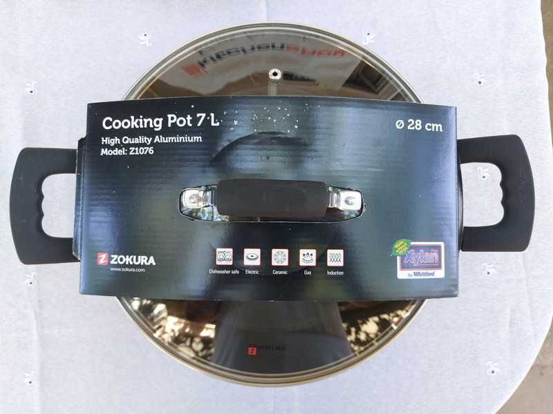 Cratiță aluminiu cu capac - Zokura "Primary" 28cm / 7L