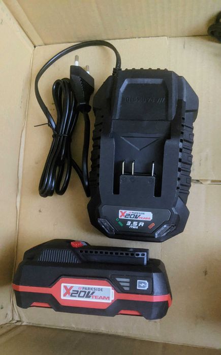 Батерия И Зарядно 20V Parkside 4ам 2ам Парксайд 4 Ah Парксайт Парксиде