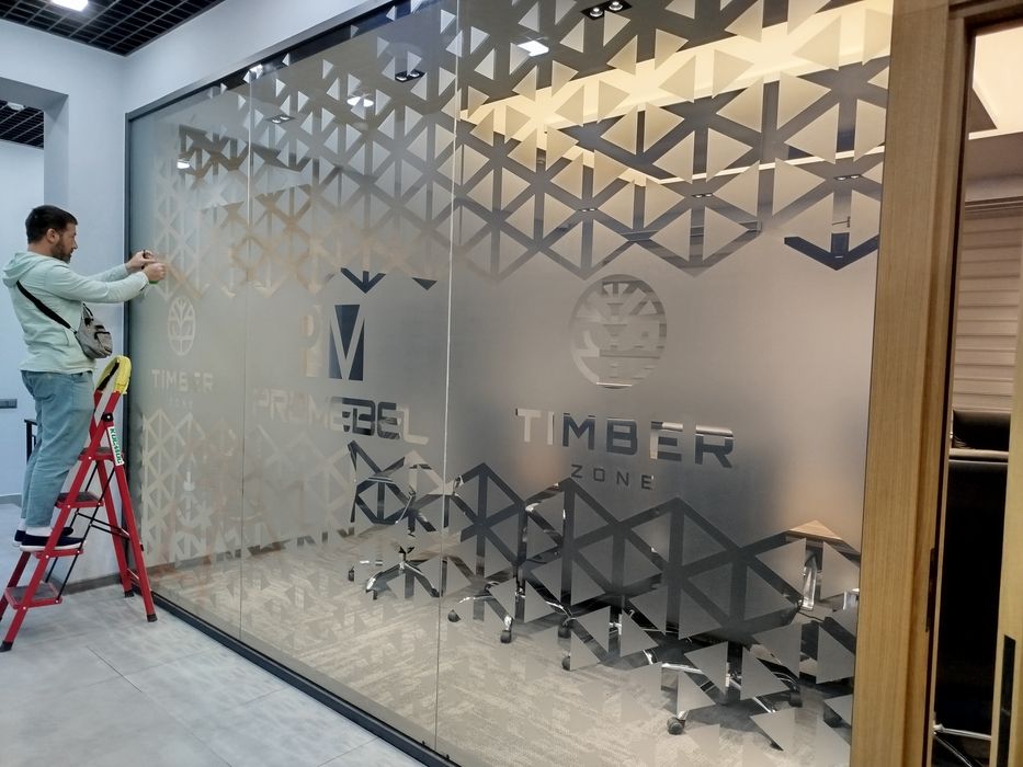 Матовая пленка туманка тонировка оракал офис ва здания ойналарига