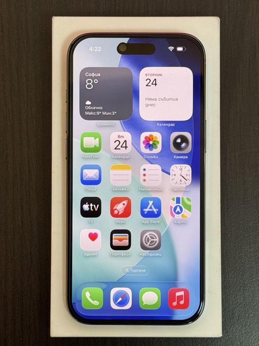 КАТО НОВ! 2г. Гаранция! iPhone 17 Air 256GB Sky Blue / 100% батерия