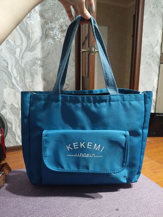 Сумка KEKEMI, голубая, вместительная