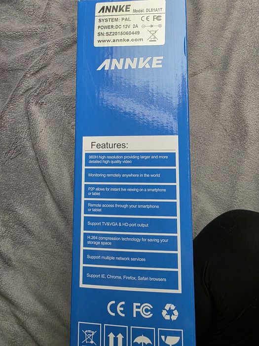 Sistem supraveghere video ANNKE cu 4 camere și DVR H.264 (model DL81A1