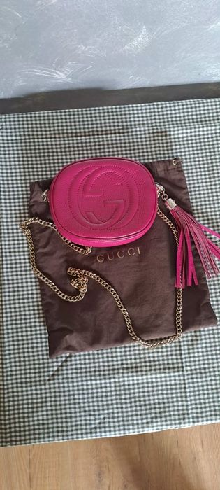 Geantă Gucci originală roz – Piele naturală, stare impecabilă