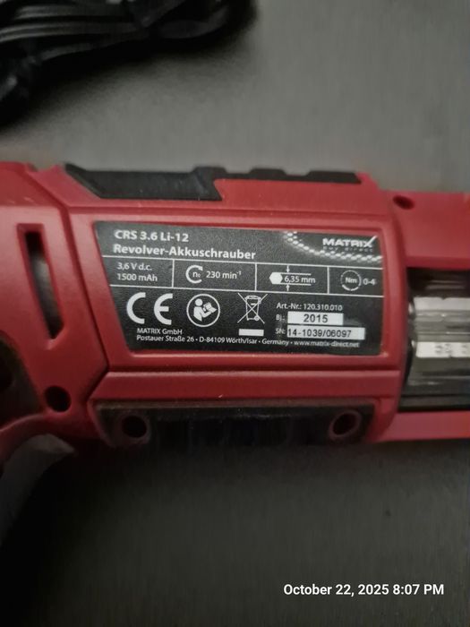 Șurubelniță cu acumulator Li-ion