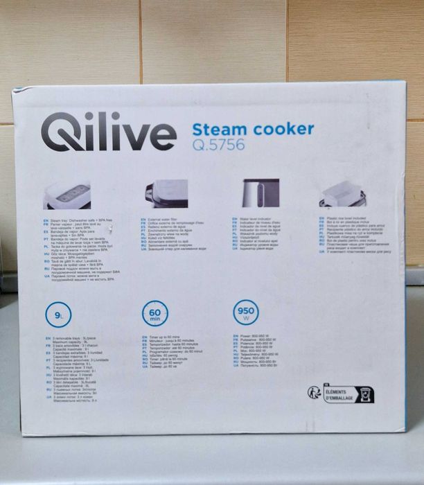 Steam Cooker Aparat de gatit cu aburi Qilive Q.5756 9L
