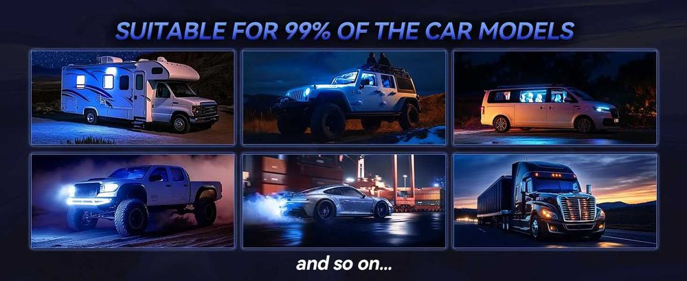 Компактен 10” автомобилен 800 W активен субуфер със синя  подсветка