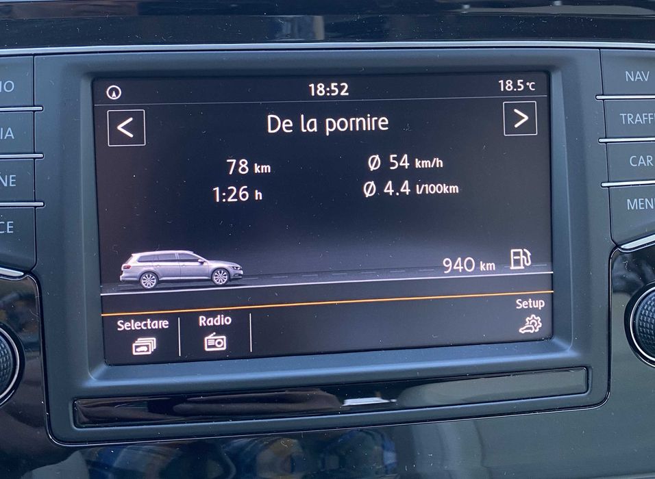 Display Infotainment cu ramă pentru VW Passat B8