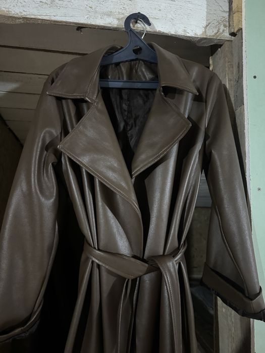 плащ кожаный, косуха