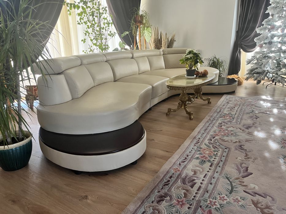 Canapea Semicerc Piele Ecologică Mobexpert 400x100cm