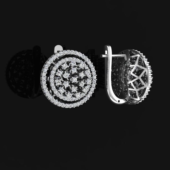 Срочно продам крупные серьги с бриллиантами