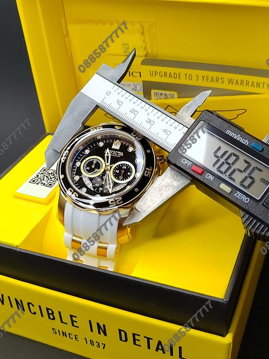 часовник INVICTA Pro Diver SCUBA white Gold 48 mm, Инвикта нов