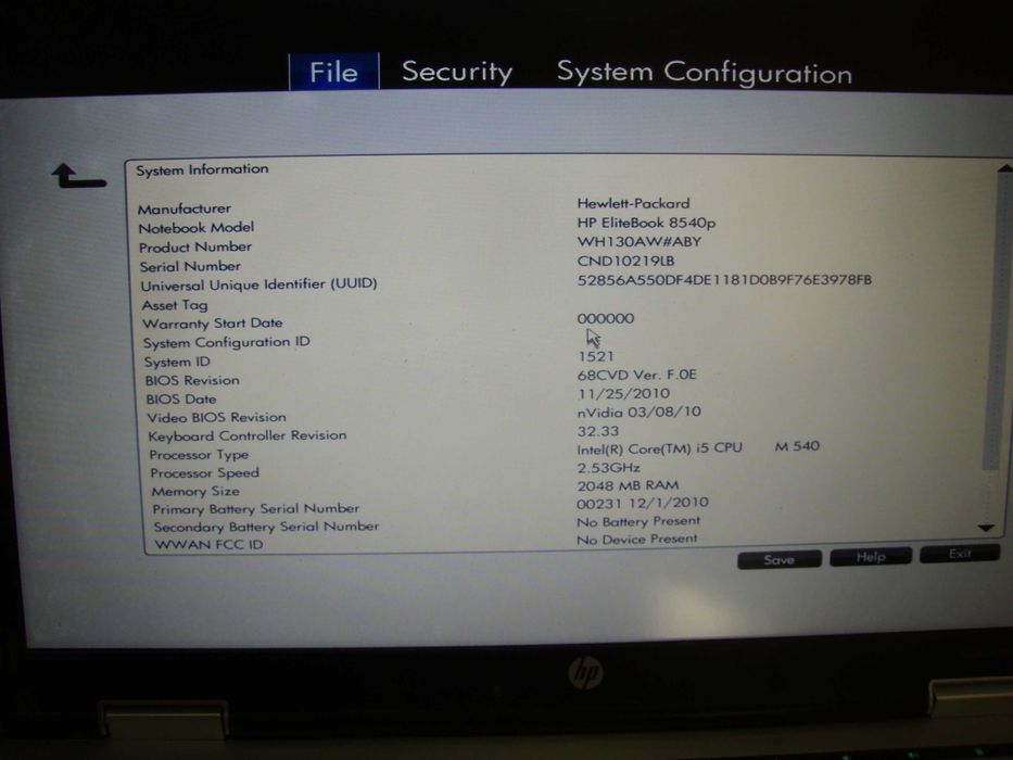 Dezmembrez HP Elitebook 8540p i5-M540 2.53 Ghz